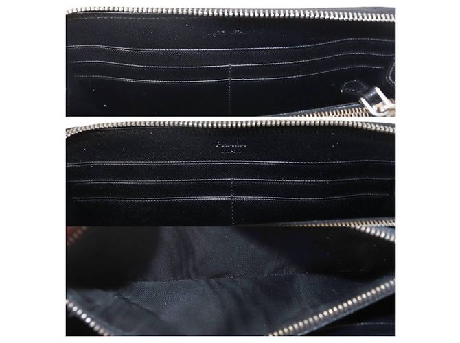 Portafoglio lungo rotondo Prada in nylon nero - vista 6