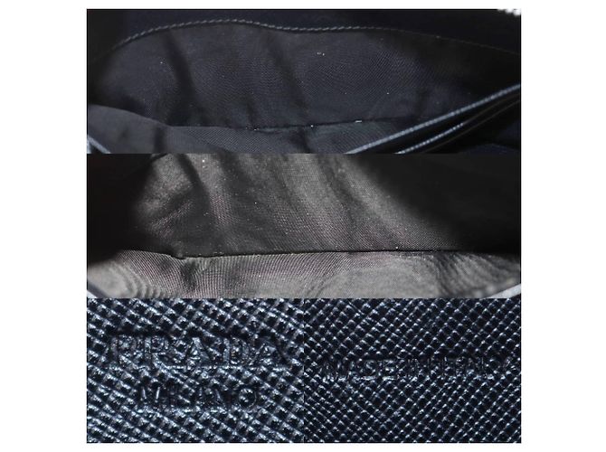Portafoglio lungo rotondo Prada in nylon nero - vista 7
