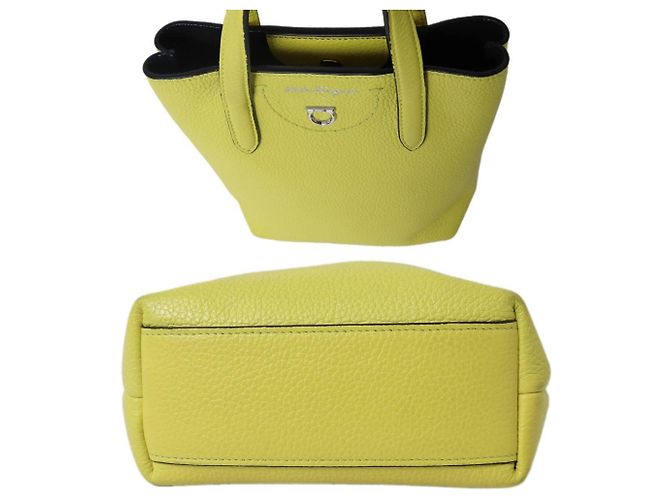 Borsa a spalla e Tote 2 vie Salvatore Ferragamo Giallo Limone D'oro - vista 5