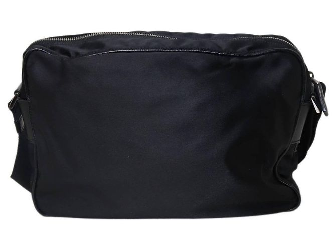 Borsa a tracolla Prada in nylon nera Nero - vista 3