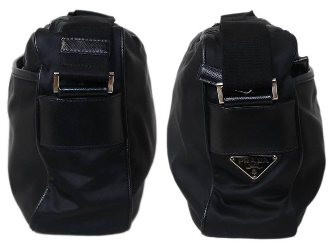 Borsa a tracolla Prada in nylon nera Nero - vista 4
