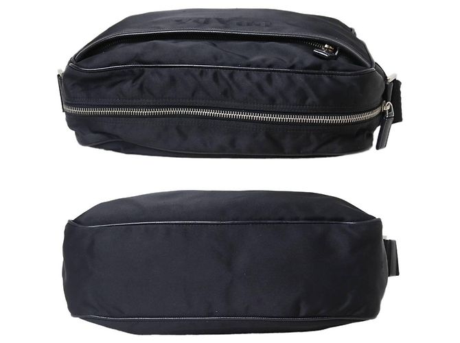 Borsa a tracolla Prada in nylon nera Nero - vista 5