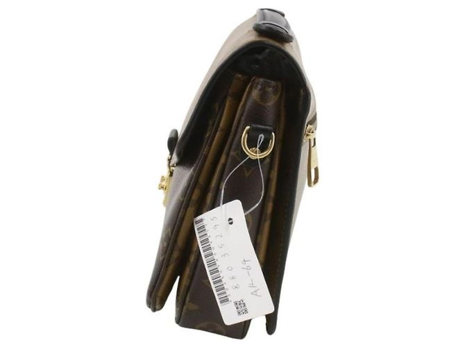 Borsa Louis Vuitton Pochette Metis MM Marrone - vista 3