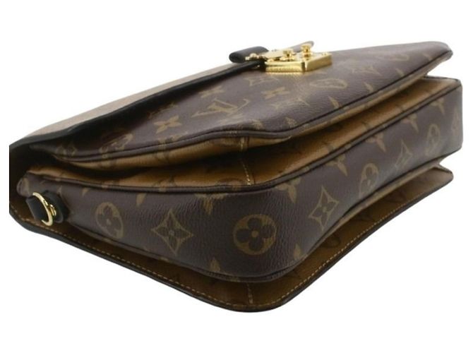 Borsa Louis Vuitton Pochette Metis MM Marrone - vista 5