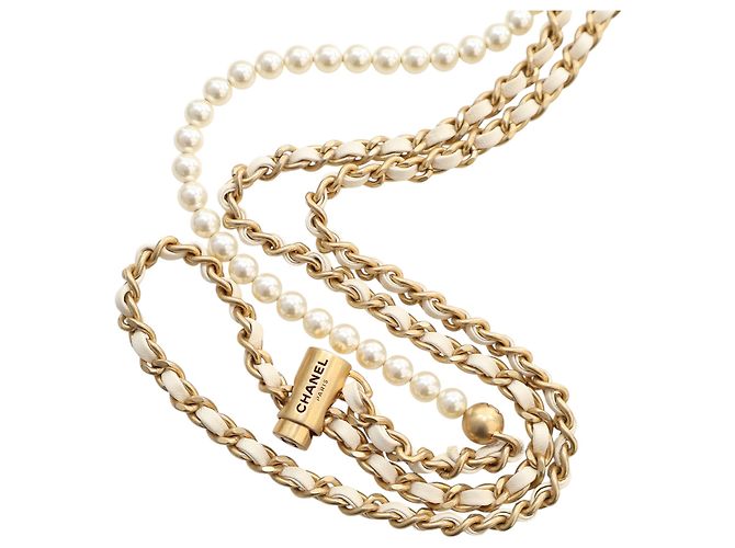 Chanel White Mini Quilted Lambskin Pearl My Perfect Single Flap Bianco - vista 11