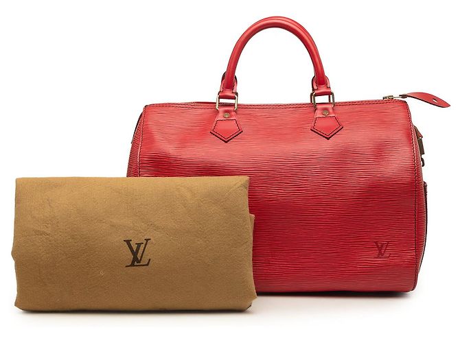 Louis Vuitton Red Epi Speedy 35 Rosso - vista 8