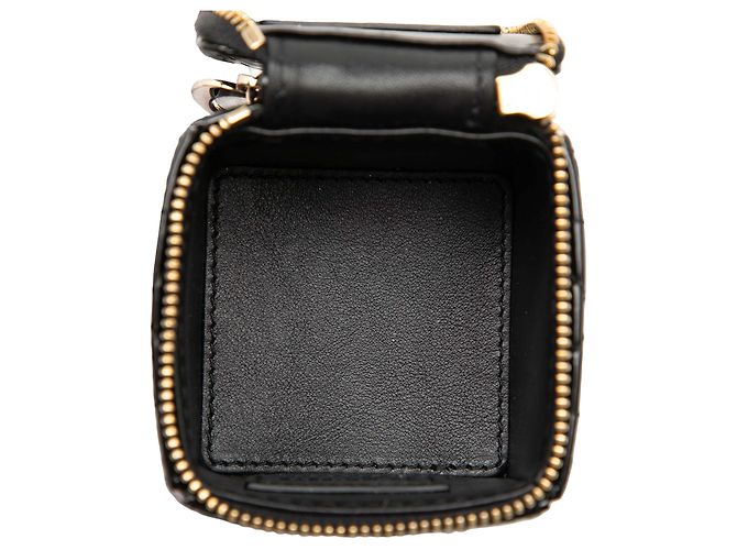 Pouch Cube Lady Dior in pelle vernita Cannage nera Micro Nero - vista 4