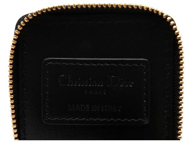 Pouch Cube Lady Dior in pelle vernita Cannage nera Micro Nero - vista 5
