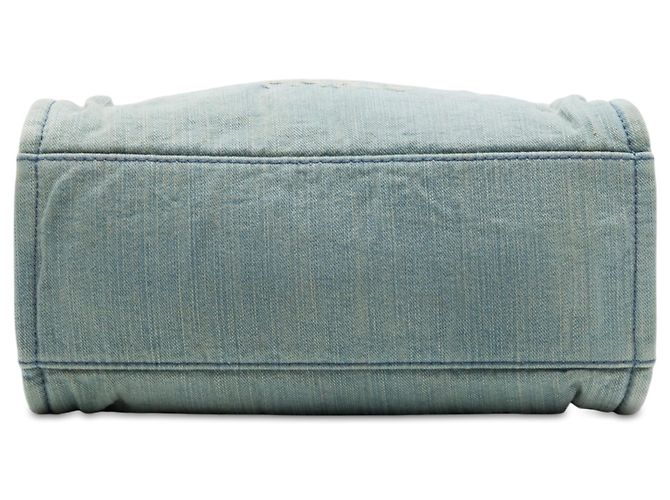 Borsa tote Deauville Small in denim blu Chanel Blu chiaro - vista 3