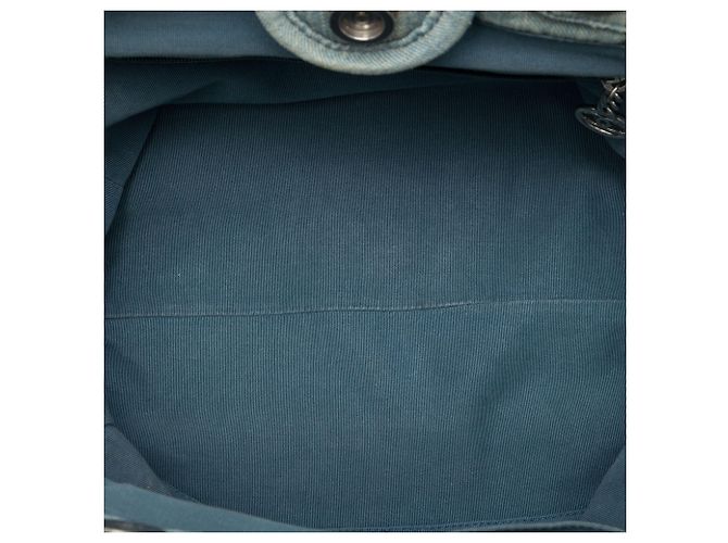 Borsa tote Deauville Small in denim blu Chanel Blu chiaro - vista 4