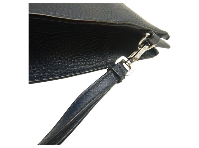 Clutch da polso Prada Blue Vitello City Blu navy - Ansicht 16