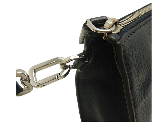 Clutch da polso Prada Blue Vitello City Blu navy - Ansicht 17