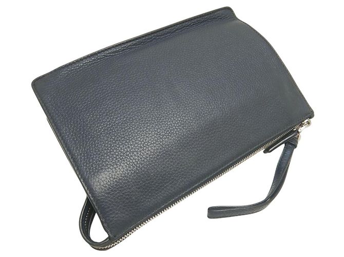 Clutch da polso Prada Blue Vitello City Blu navy - Ansicht 2
