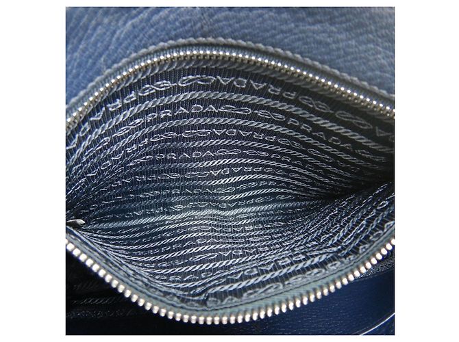 Clutch da polso Prada Blue Vitello City Blu navy - Ansicht 6