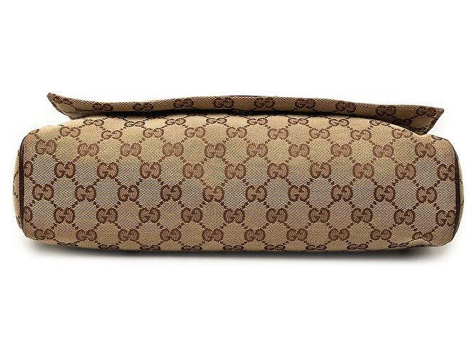 Borsa a tracolla Gucci in tela GG beige - vista 3