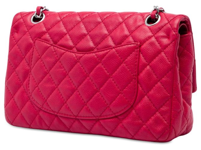 Chanel Pink Medium Classic Caviar Double Flap Rosa - vista 2