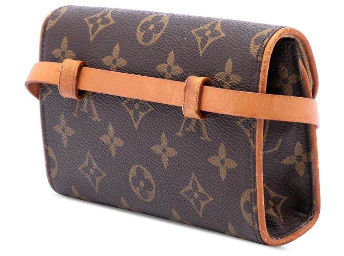 Louis Vuitton Brown Monogram Pochette Florentine Marrone - vista 2
