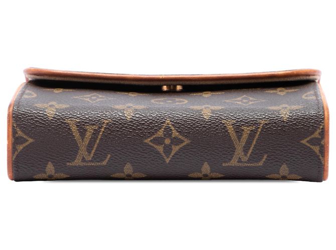 Louis Vuitton Brown Monogram Pochette Florentine Marrone - vista 3