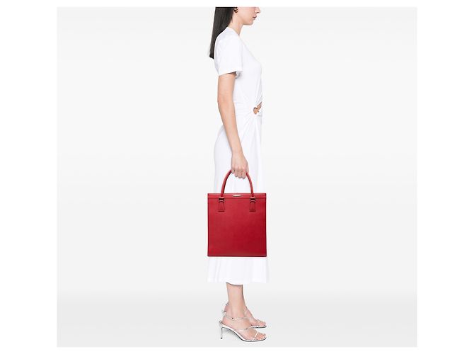 Burberry Tote aus rotem Leder - Ansicht 6