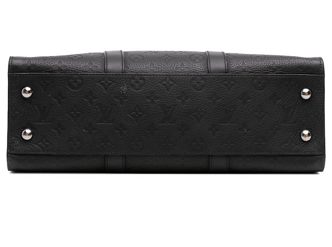 Louis Vuitton Black Monogram Taurillon Sac Plat 24H Nero - vista 3