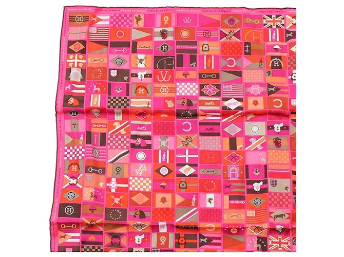 Hermès Pink En Voyage Seidentuch 90 - Ansicht 6