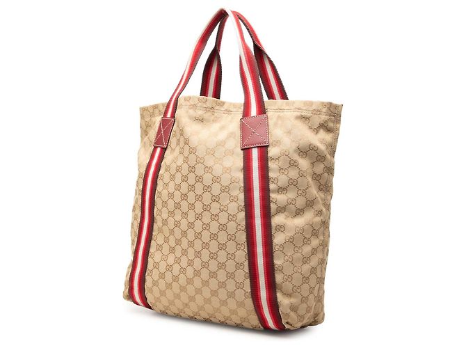 Tote Gucci Beige GG Canvas Web - vista 2