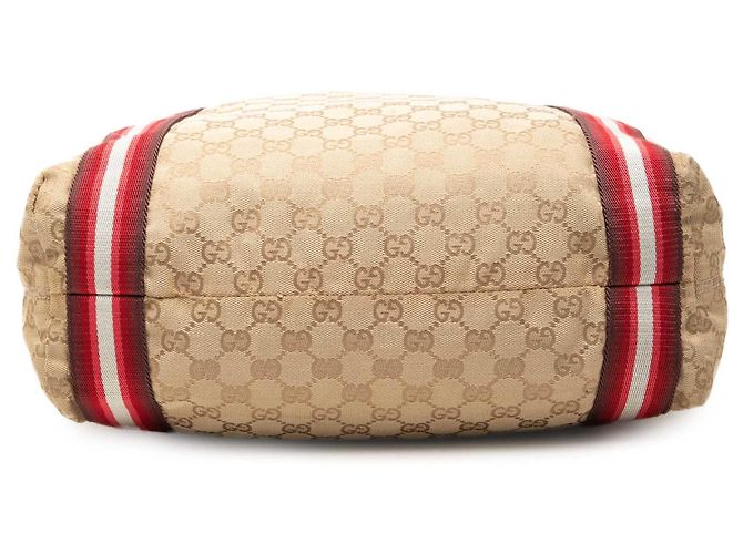 Tote Gucci Beige GG Canvas Web - vista 3