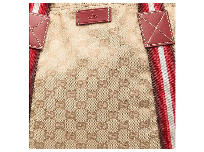 Tote Gucci Beige GG Canvas Web - vista 6
