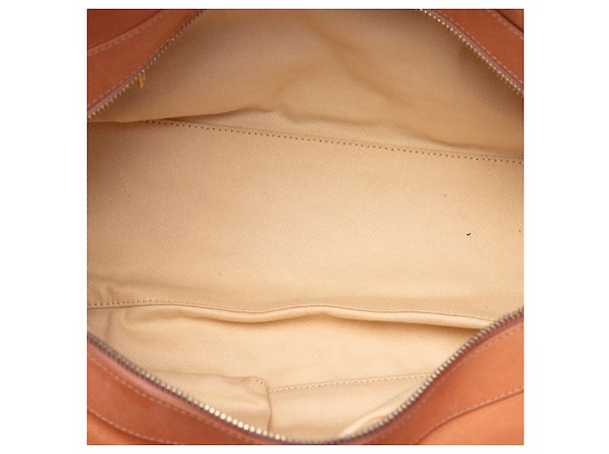 Chanel Chic Quilt Bowling Bag aus irisierendem gestepptem Kalbsleder in Orange Angeln - view 4