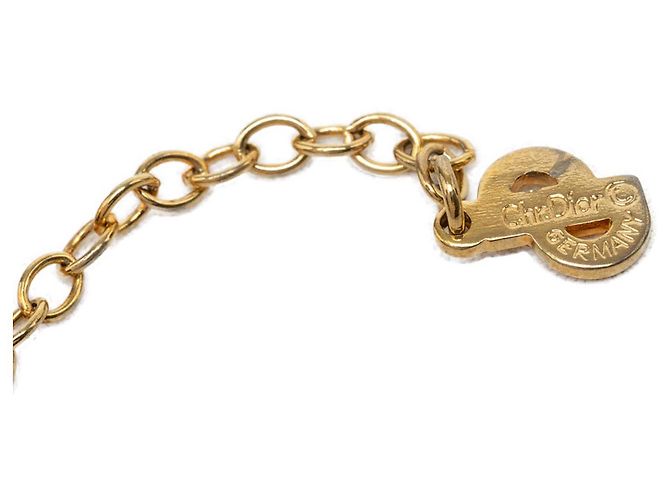Collana Dior Gold Plated Strass CD Logo Pendant D'oro - vista 5