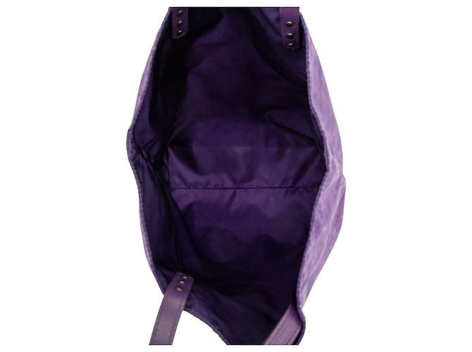 Tote Verticale Bottega Veneta in Nylon Viola Intrecciolusion Porpora - vista 4