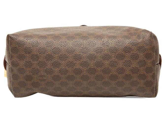 Céline Neceser Celine Brown Macadam Coated Canvas Castaño - vista 3