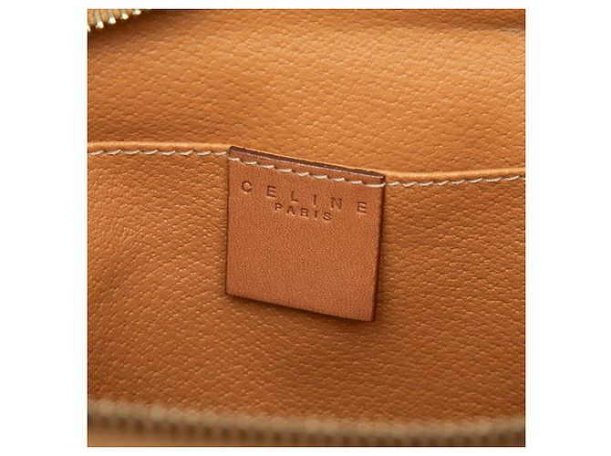 Céline Neceser Celine Brown Macadam Coated Canvas Castaño - vista 5
