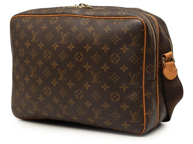 Louis Vuitton Brown Monogram Reporter GM Marrone - vista 2