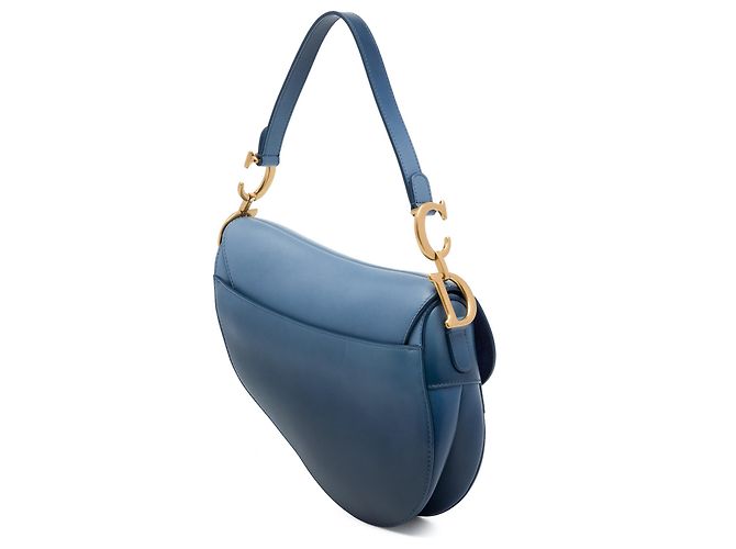 Borsa Saddle Dior in vitello sfumato blu Blu navy - vista 2