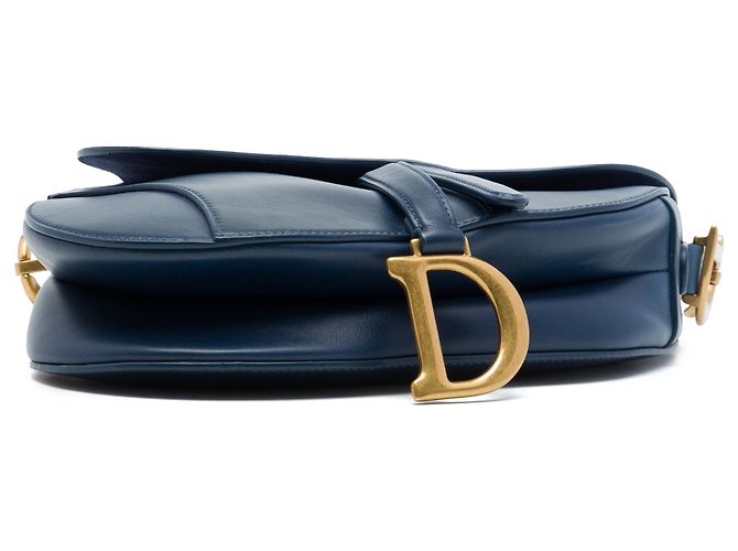 Borsa Saddle Dior in vitello sfumato blu Blu navy - vista 3