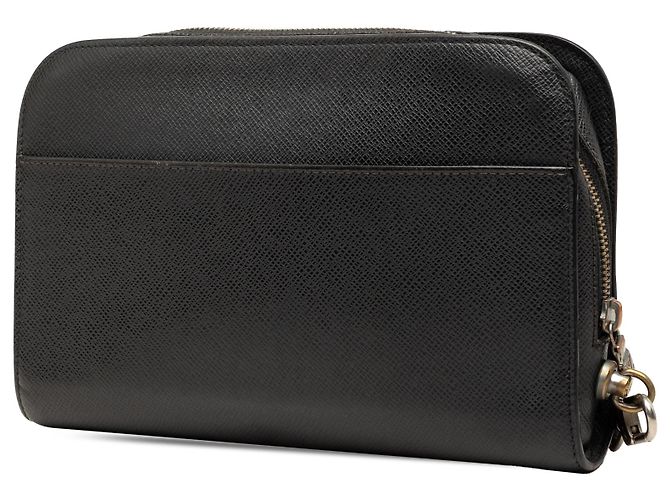 Louis Vuitton Black Taiga Pochette Baikal Nero - vista 2