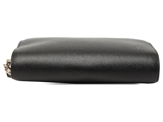 Louis Vuitton Black Taiga Pochette Baikal Nero - vista 3
