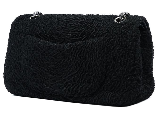 Chanel Black Boucle Wool Reissue 2.55 Double Flap 225 Nero - vista 2