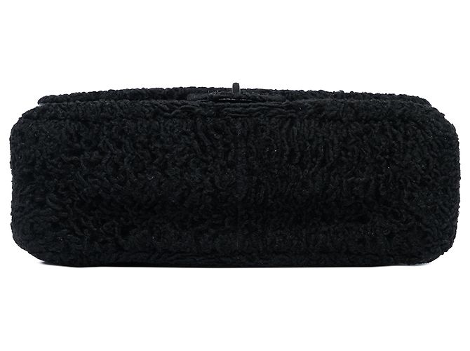 Chanel Black Boucle Wool Reissue 2.55 Double Flap 225 Nero - vista 3