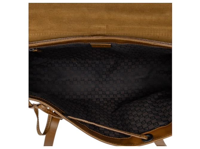 Bolsa de ombro Gucci em couro camurça marrom - vista 4