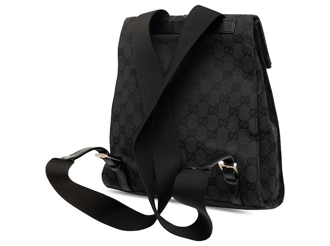 Gucci Black GG Canvas Jackie Backpack - view 2