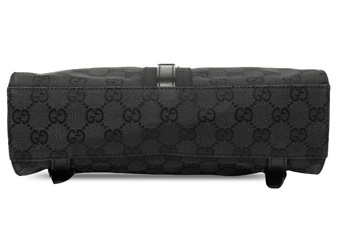 Gucci Black GG Canvas Jackie Backpack - view 3