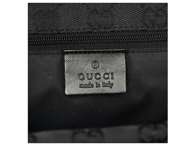 Gucci Black GG Canvas Jackie Backpack - view 5