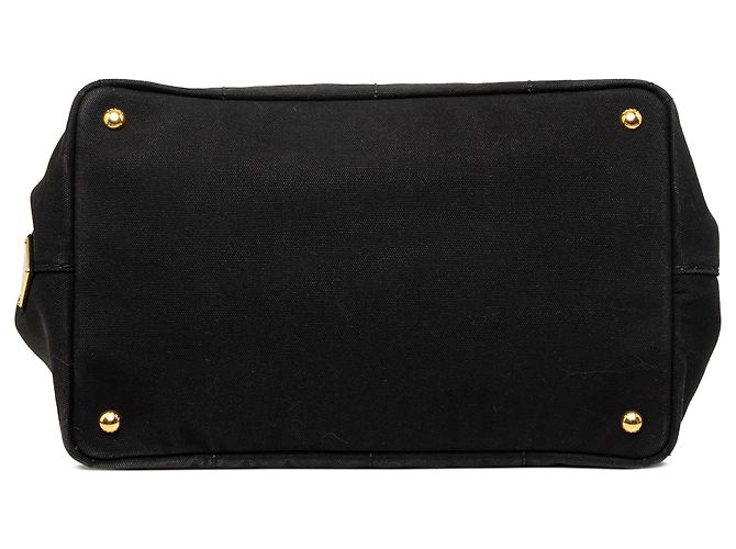 Tote bag Prada in tela Canapa logo nera Nero - vista 3
