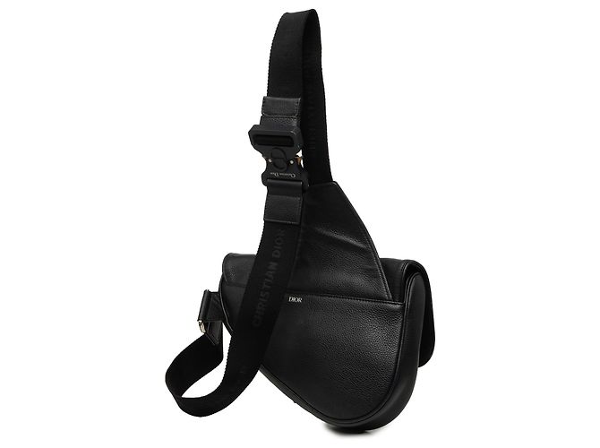 Borsa Saddle Dior in vitello grana naturale nero - vista 2