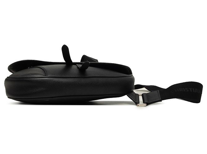 Borsa Saddle Dior in vitello grana naturale nero - vista 3