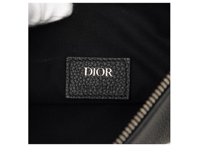Borsa Saddle Dior in vitello grana naturale nero - vista 5