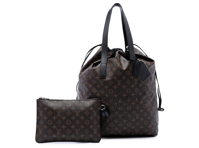 Louis Vuitton Brown Fragment Monogram Macassar Cabas Light Tote Marrone - vista 7