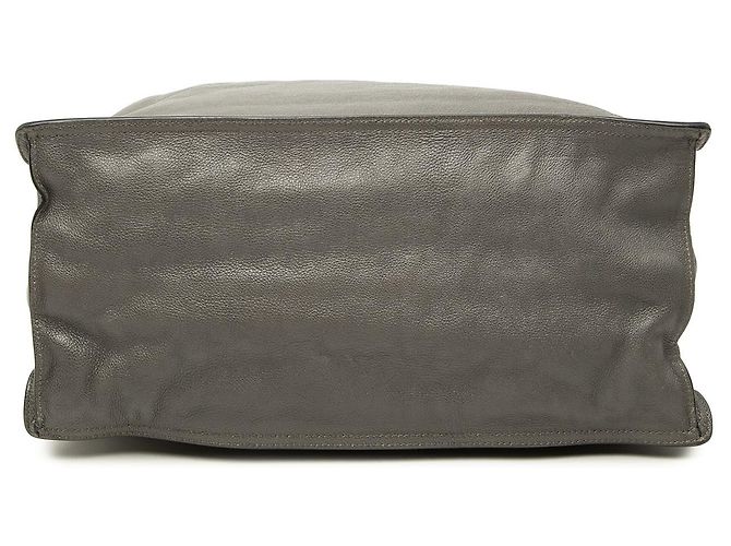 Tote Prada in vitello Glace Grigio Etiquette Marrone Grigio antracite - vista 3